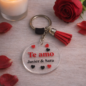 Llavero te amo redondo