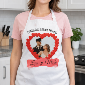 Delantal pareja corazón