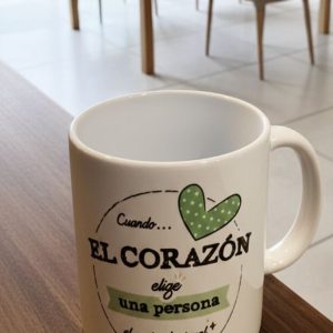 Taza cuando el corazón